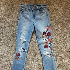floral abercrombie jeans